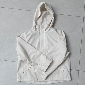 Uniqlo Women's Cream Hooded Raincoat